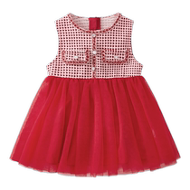 Girls Skirts Autumn 2024 New Childrens Red Vest Skirts Fashionable Baby Autumn Clothes Childrens Dresses Spring and Autumn