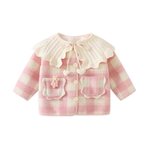 Fanhunting Girls Jackets Winter Clothes 2024 New Childrens Clothes Girls Fashionable Velvet Thickened Baby Tops Winter