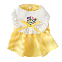 Dog Summer Dress Spring and Summer Thin Teddy Schnauzer Bichon Frize Small Puppy Pet Clothes Skirt