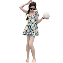 Yuyingfang girls one-piece swimsuit 2024 summer new Korean style suspender swimsuit for middle and older children sweet quick-drying beach skirt
