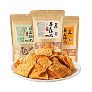 卧龙休闲膨化零食品手工老灶锅巴400g*3袋