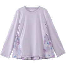 Youlan soft and comfortable skin-friendly skirt quick-drying breathable long-sleeved T-shirt 24 spring new children and girls T-shirt