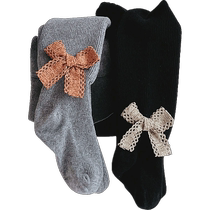 Girls pantyhose thickened and velvet pantyhose white leggings childrens leggings female baby socks baby autumn and winter