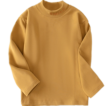 (Single piece) Little Elephant Ham childrens clothing boys bottoming shirt half turtleneck autumn and winter new childrens long-sleeved T-shirt