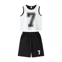 Zuoxi childrens clothing childrens suit boys summer quick-drying vest shorts 2024 new sleeveless breathable basketball uniform summer