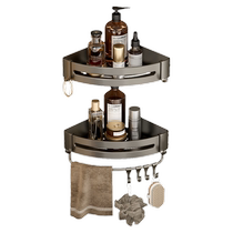 Beishi gun gray bathroom toilet storage shelf no punching hand wash basin wall triangle storage shelf