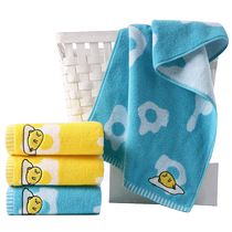 Or véritable jaune doeuf frère type A serviette en pur coton serviette de bain pur coton bain cheveux secs Sanrio famille dopamine