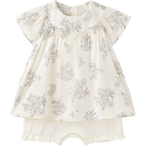 (Same style in the mall) Yings newborn romper jumpsuit pure cotton summer breathable 2024 new baby clothes