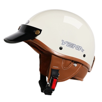 Mustang electric motorcycle helmet for men and women retro Japanese style 3c cruise ha summer four motorcycle thunder safety helmet scoop helmet