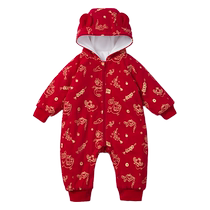 European pregnancy baby clothes outdoor clothing autumn and winter new male and female baby quilted jumpsuits warm and thickened sleeping clothes