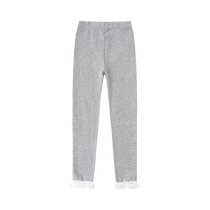 Ueki Childrens Clothing Elastic Foot Lace Girls Leggings Medium and Large Childrens 2023 Autumn Clothes New Baitai Childrens Trousers
