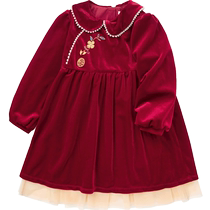 Balabala childrens clothing girls princess dress spring baby dress western style childrens skirt