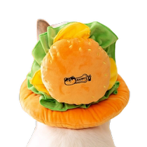 Cute cat hamburger hood photo decoration supplies puppet dog Bichon same style funny hat as internet celebrity