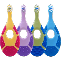 Norwegian jordan imported infant and childrens toothbrush 0-2 years old training tooth guard deciduous teeth bite oral cleaning *4 pieces