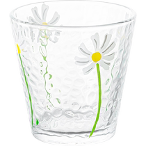 Beidi heat-resistant hammered glass beer cup foreign wine cup 280ml beverage cup tea cup fresh small daisy 1