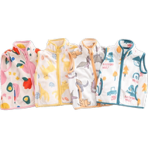 (Anti-static) Mark Jenny boys and girls soft polar fleece vest autumn clothing