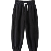 Balabala childrens clothing childrens trousers boys trousers thick girls big childrens autumn and winter velvet warm sports pants