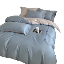 猫人全棉床上四件套纯棉2024新款简约床单被套床笠款床品 一件装