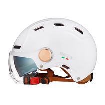 BEON motorcycle helmet womens electric car half helmet mens summer all-season dual lens childrens 3C certification national standard