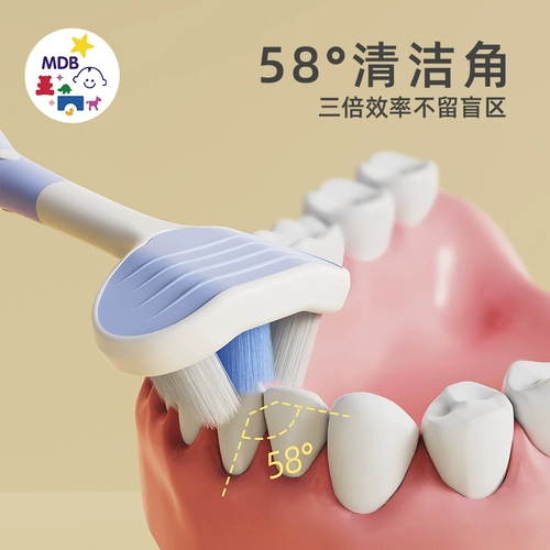 Детская трехмерная зубная щетка с десятками тысяч мягких щетинок, 1-3-6 лет