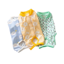 Dog and cat cute style back Velcro style belly-covering clothes to prevent hair loss after surgery and prevent licking Bichon Teddy