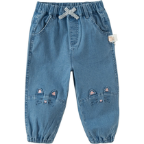 David Bella 2024 new autumn clothing girls jeans baby childrens clothing fashionable trousers childrens casual pants