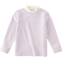 David Bella childrens T-shirt 2024 spring new style girls striped bottoming shirt medium and large childrens casual top