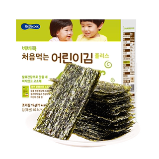 bebecook无酸海苔片儿童无添加盐韩国寿司紫菜包饭补高钙孕妇铁锌