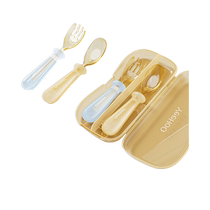 Yings baby Yuanbao spoon special ppsu food supplement spoon for children to eat independently babys independent eating training spoon