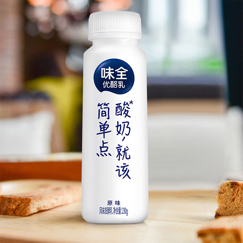 味全优酪乳风味发酵原味酸奶味230g×1瓶低温新鲜牛乳儿童早餐奶