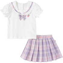 ()David Bella girls jk skirt suit preppy style childrens summer dress childrens clothing