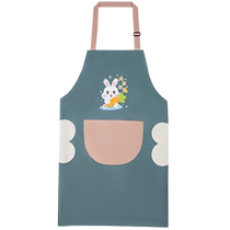 Yunlei Xiaotu apron home kitchen pocket design waterproof and oil-proof apron smock baking work clothes hand-wipeable