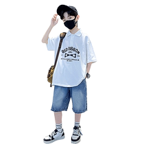 Yibeitong boys summer short-sleeved suit thin section 2024 new style children big boy summer sports cool