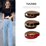 Модный черный универсальный ремень, из натуральной кожи, простой и элегантный дизайн, в корейском стиле