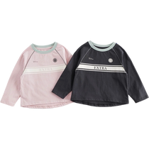 Mark Jenny girls American sports raglan long-sleeved T-shirt childrens tops 2024 autumn new style