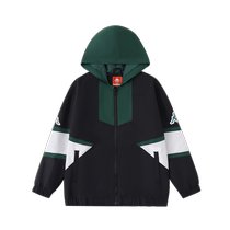 Kappa Kids Kappa Boys Jacket 2024 Autumn Medium and Large Childrens Hooded Windbreaker Outdoor Sports Childrens Tops