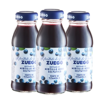 Italy imported Carrie ZUEGG blueberry juice drink 125ml*3 bottles anthocyanin juice 0 fat fruity drink