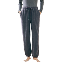 Sangun 2024 autumn and winter new pajama pants plus velvet and thickened bayberry velvet anti-static warm mens trousers home trousers