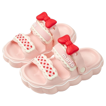 Cute princess ladies sandals summer soft sole non-slip parent-child childrens baby girl slippers childrens beach shoes