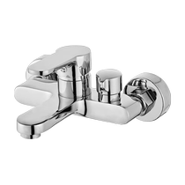 Shower faucet fine copper mixing valve shower bath set concealed and exposed household triple hot and cold faucet booster