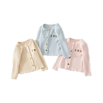 Banxidi Girls Jackets Spring and Autumn 2024 New Style Childrens Knitted Cardigan Clothes Autumn Baby Tops