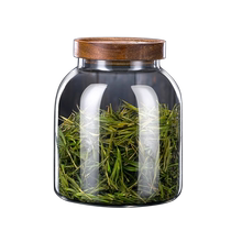 Gnais upscale big number thickened glass sealed tea leaf jars commercial dried orange peel storage tank grocery storage jar dry goods