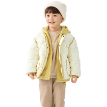 Balabala childrens clothing boys down jacket winter jacket 2024 new light down polar fleece womens two-piece set