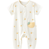 Weishi Muni summer baby short-sleeved long pants jumpsuit thin newborn clothes for men and women baby summer clothes