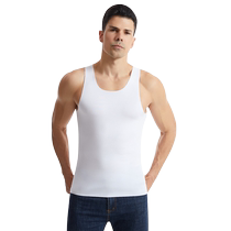 Catman Mens Vest Modal Ice Silk Seamless Hurdle Sports Fitness Sweat-Absorbent Breathable Inner Bottoming Shirt