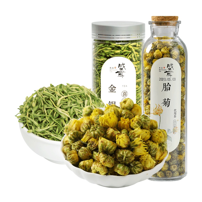 猫超 盛耳胎菊+金银●花茶组合81g