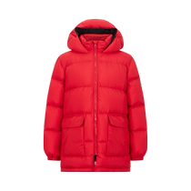 Snow Flying Kids Childrens Clothing Childrens Down Jacket Boys Medium and Large Children Solid Color Girls Medium Long Bread Down Jacket