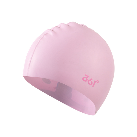 [Free Shipping] 361 Children's Swimming Hat Waterproof Buller Head Special Large Silicone Ear Girl Swimming Hat
