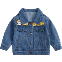 Qiqi Xiong boys denim jacket spring and autumn childrens autumn tops female baby autumn jackets baby denim clothes