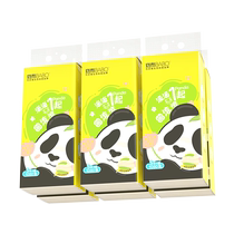 Banbu Panda hanging paper towel 270 pumps 12 bags household 4-layer thickened toilet paper toilet paper toilet paper